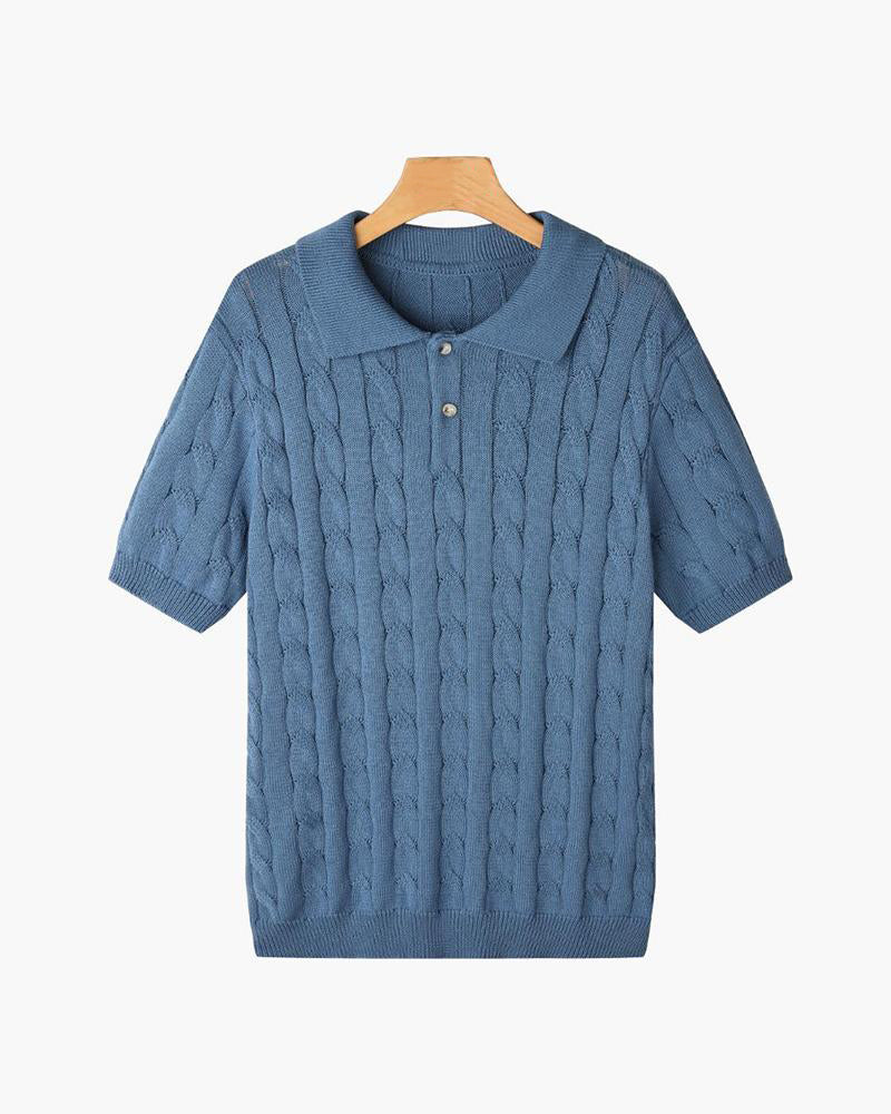 FLORENCE Cable Knit Polo
